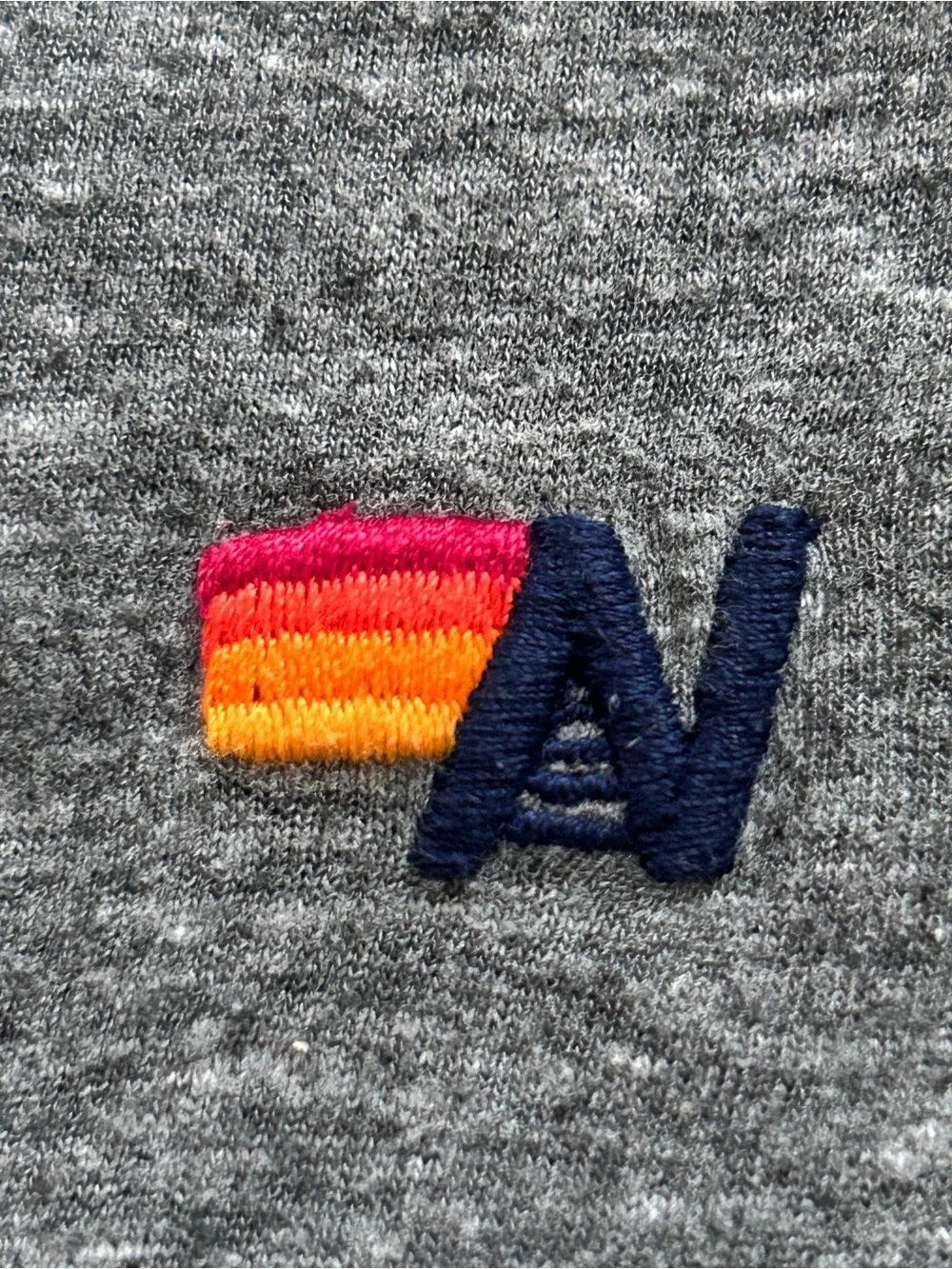 Aviator Nation Kids Heather Gray Tee with Retro Surf Stripe Patch